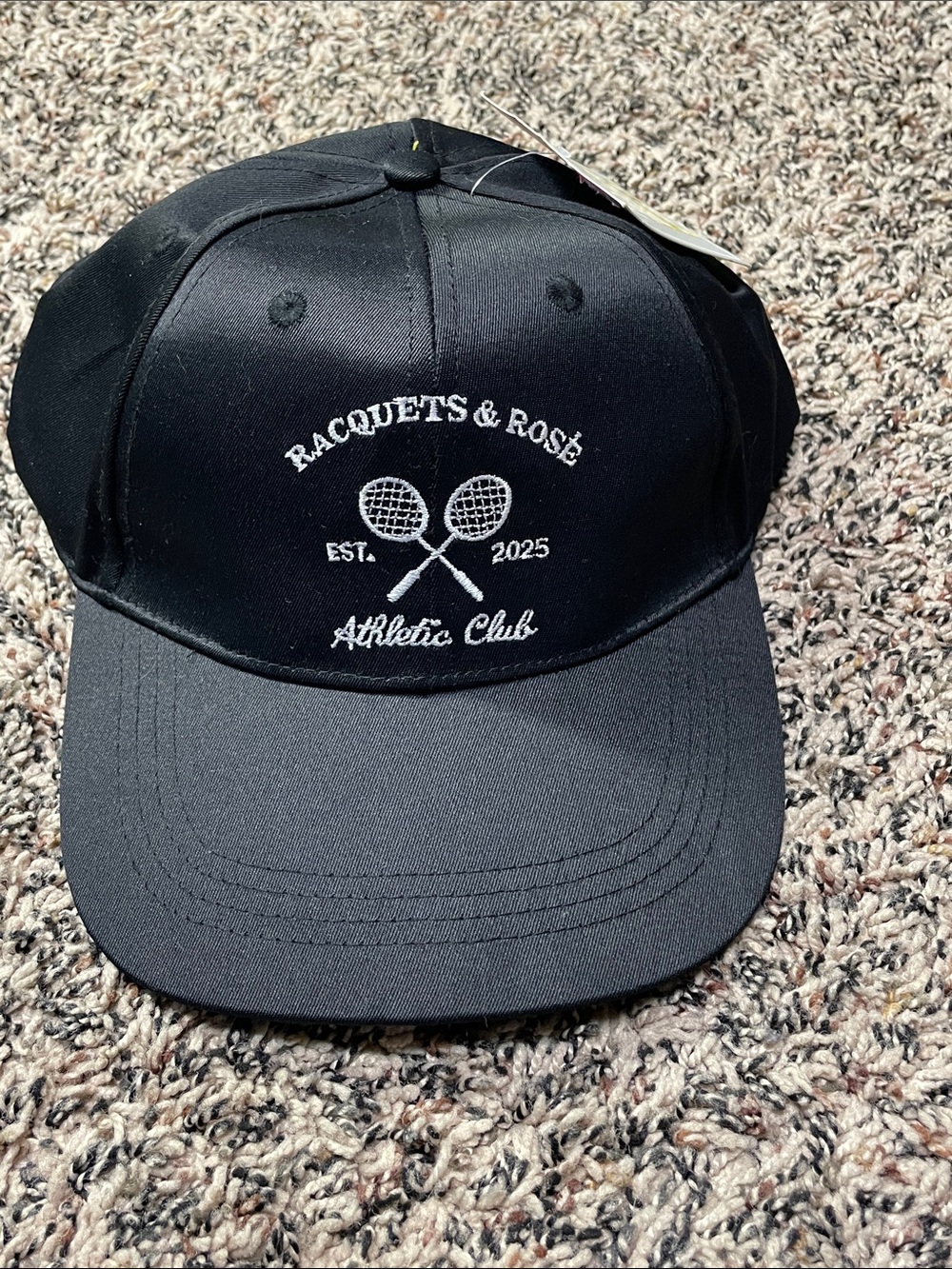 Graphic Black Athletic Club Ball Cap Woman’s OSFM | NWT - Picture 1 of 3